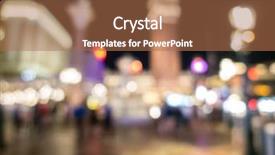  Presentation with las vegas nevada - Audience pleasing PPT theme consisting of abstract blurred background of las backdrop and a coral colored foreground