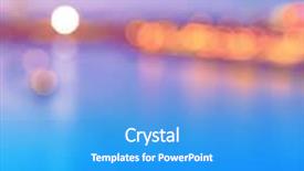  Presentation with blurred bokeh - Amazing presentation design having abstract blurred cityscape background with bokeh effect backdrop and a teal colored foreground