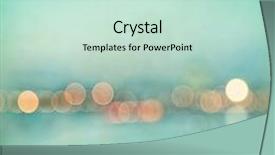  Presentation with blurred bokeh - Audience pleasing presentation theme consisting of abstract blurred cityscape background with bokeh effect grunge and retro style backdrop and a soft green colored foreground