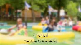  Presentation with adolescence - Presentation theme consisting of abstract blurred image background and a yellow colored foreground