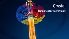  Presentation with dark night - Audience pleasing theme consisting of abstract blurred multicolour spinning high backdrop and a navy blue colored foreground