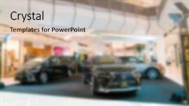  Presentation with photo show - Amazing presentation theme having abstract-blurred-photo-of-motor backdrop and a coral colored foreground