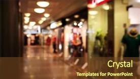  Presentation with mall - Slide deck enhanced with abstract-blurry-shopping-mall-background background and a tawny brown colored foreground