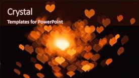  Presentation with green abstract bokeh lights - Presentation consisting of abstract bokeh hearts background and a wine colored foreground