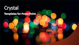  Presentation with blurred bokeh - PPT theme enhanced with abstract bokeh magic colorful blurred background background and a black colored foreground