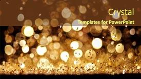  Presentation with gold bokeh - Cool new PPT theme with abstract-bokeh-of-sparkling-gold backdrop and a tawny brown colored foreground