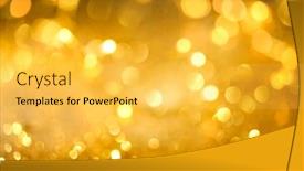  Presentation with gold bokeh - Amazing slide deck having abstract-bokeh-of-sparkling-gold backdrop and a yellow colored foreground