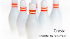  Presentation with orange and pink tone abstract - Theme enhanced with abstract bowling pins isolated high background and a white colored foreground