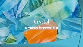  Presentation with batik - Presentation theme consisting of abstract bright textile in batik's technique background and a teal colored foreground