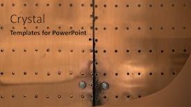  Presentation with metallic - Slide set consisting of abstract-bronze-metallic-patterned-door background and a coral colored foreground