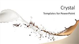  Presentation with chocolate splash - PPT layouts having abstract brown - high resolution chocolate and milk background and a white colored foreground