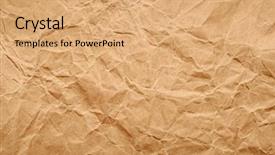  Presentation with old crumpled paper - PPT theme having abstract brown - old crumpled paper background and a coral colored foreground