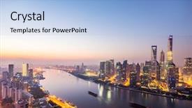  Presentation with china - Amazing slides having abstract building - skyscrapers of the city backdrop and a light blue colored foreground