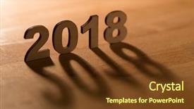  Presentation with business abstract - Theme having abstract business celebration - wooden 2018 year background and a tawny brown colored foreground