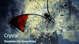  Presentation with abstract art - Colorful theme enhanced with abstract butterfly background backdrop and a ocean colored foreground