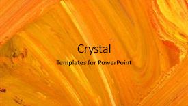  Presentation with color orange - Cool new PPT theme with abstract children's drawing water backdrop and a gray colored foreground