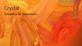  Presentation with abstract water color - Cool new presentation theme with childrens art - abstract children's drawing water color backdrop and a gold colored foreground