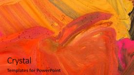  Presentation with abstract water color - Amazing presentation having abstract children's drawing water backdrop and a red colored foreground