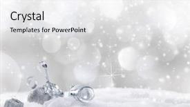  Presentation with abstract close up soap bubble - Cool new presentation theme with abstract christmas background close-up backdrop and a white colored foreground