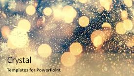  Presentation with space stars - Amazing PPT theme having abstract christmas background with holiday backdrop and a yellow colored foreground