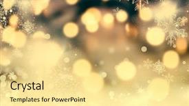  Presentation with silver snowflakes - Beautiful presentation theme featuring abstract christmas background with holiday backdrop and a blonde colored foreground