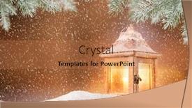  Presentation with shining - Amazing PPT theme having abstract christmas background with shining antern backdrop and a coral colored foreground