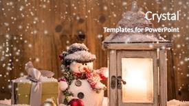  Presentation with shining - PPT theme consisting of abstract christmas background with shining background and a tawny brown colored foreground