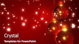 Presentation with animated christmas snowflakes - Presentation theme consisting of abstract christmas background with snowflakes background and a crimson colored foreground