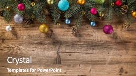  Presentation with abstract spring green - Slides having abstract christmas background with spruce background and a coral colored foreground