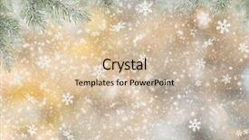  Presentation with white christmas - PPT theme having abstract christmas background background and a lemonade colored foreground