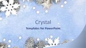  Presentation with winter border - Slide deck featuring abstract-christmas-snowflake-star-border background and a sky blue colored foreground