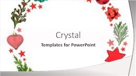  Presentation with festive season - Beautiful PPT theme featuring abstract-christmas-wreath-decoration backdrop and a white colored foreground