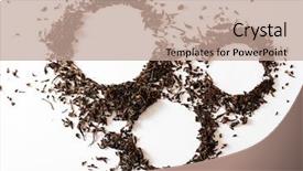  Presentation with frame of healthy spicy food - Theme featuring abstract circles - organic frame background food texture background and a coral colored foreground