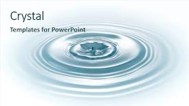  Presentation with water drop - Amazing presentation design having drop of water on white backdrop and a  colored foreground