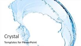  Presentation with blue water splash isolated - Theme with water splash close up isolated background and a  colored foreground