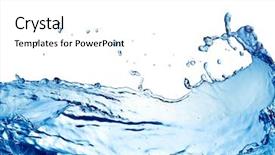  Presentation with pure water - Theme having water splashing background and a white colored foreground