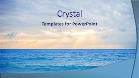  Presentation with international law of the sea - Slide deck enhanced with abstract circular water - sunrise over the sea background and a  colored foreground