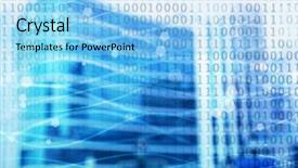 Presentation with binary - Colorful theme enhanced with abstract city background with binary backdrop and a light blue colored foreground
