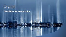  Presentation with real estate development - Audience pleasing presentation theme consisting of abstract-city-building-skyline-metropolitan backdrop and a teal colored foreground