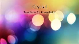  Presentation with abstract light - Colorful PPT theme enhanced with abstract city lights blur blinking backdrop and a yellow colored foreground