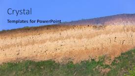  Presentation with abstract green - Presentation with abstract-cliff-of-clay-over background and a light blue colored foreground