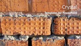  Presentation with brick wall - Presentation theme enhanced with abstract-close-up-brick-wall background and a red colored foreground