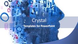  Presentation with abstract - Presentation design enhanced with abstract-close-up-double-exposure background and a ocean colored foreground