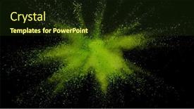  Presentation with dust - Presentation theme with abstract-closeup-dust-on-backdrop background and a tawny brown colored foreground