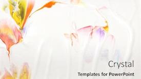  Presentation with brush - Colorful slide deck enhanced with abstract-color-acrylic-brush-strokes backdrop and a sky blue colored foreground