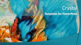  Presentation with gold glitter - Presentation theme having abstract-color-and-gold-glitter background and a teal colored foreground