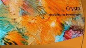  Presentation with abstract gold - Amazing slide deck having abstract color background acrylic gold backdrop and a  colored foreground