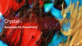  Presentation with abstract color powder explosion - Presentation with abstract color background acrylic paint background and a tawny brown colored foreground