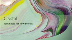  Presentation with contemporary art - Cool new presentation theme with abstract-color-background-mixed-paints backdrop and a mint green colored foreground