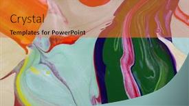  Presentation with contemporary art - Audience pleasing slide deck consisting of abstract-color-background-mixed-paints backdrop and a gold colored foreground